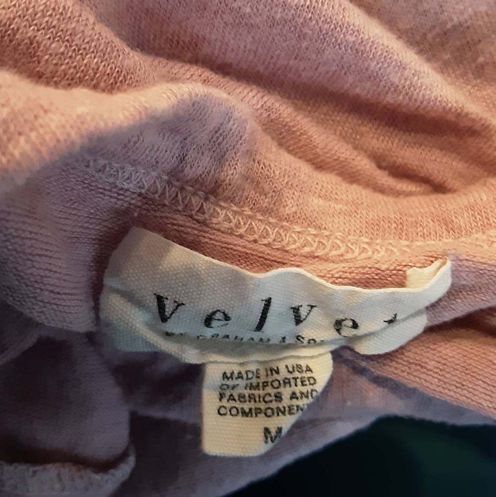 Anthropologie Mauve Short Sleeve Tee - Picture 2 of 3